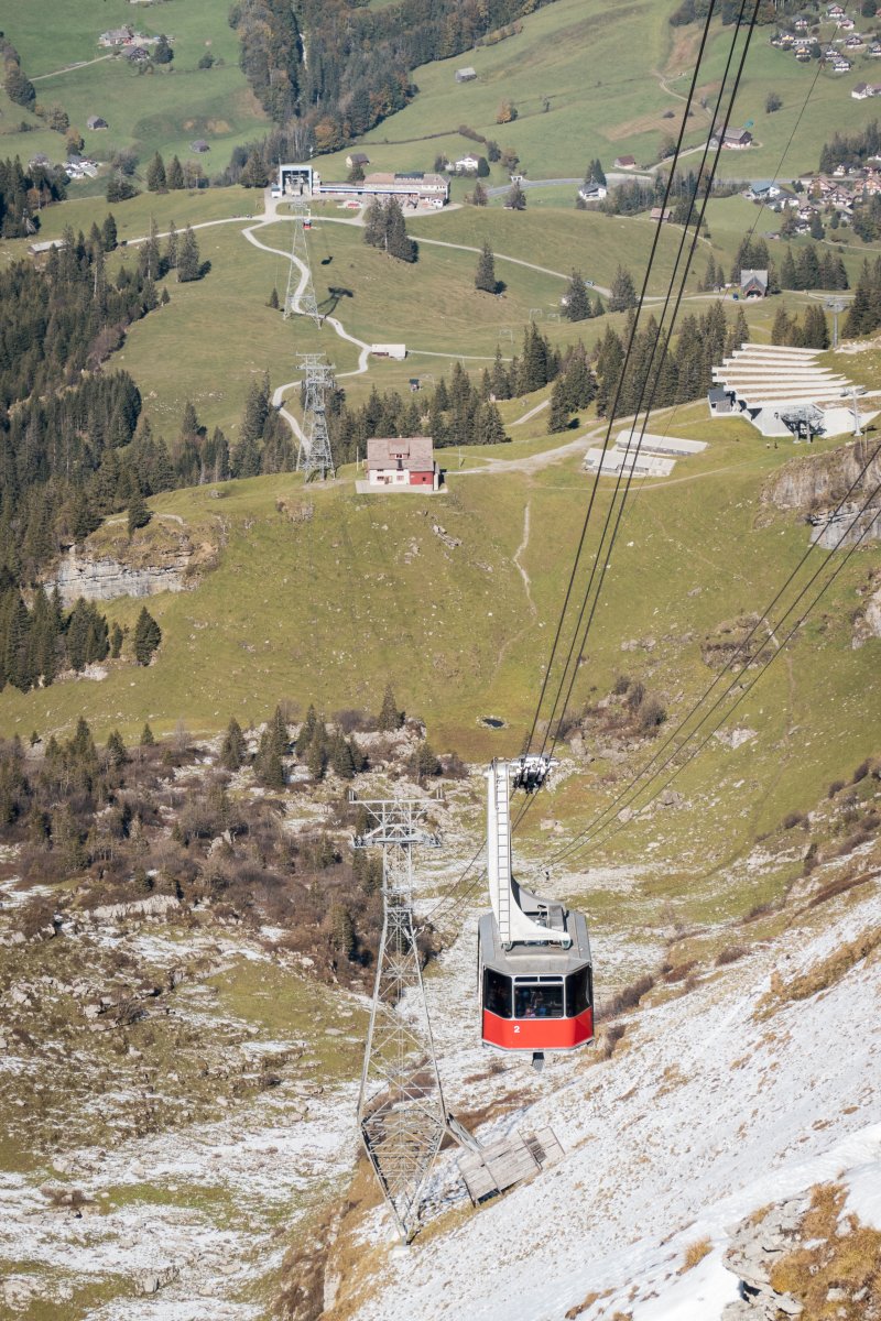 Spektakuläre Seilbahn-Trassierung