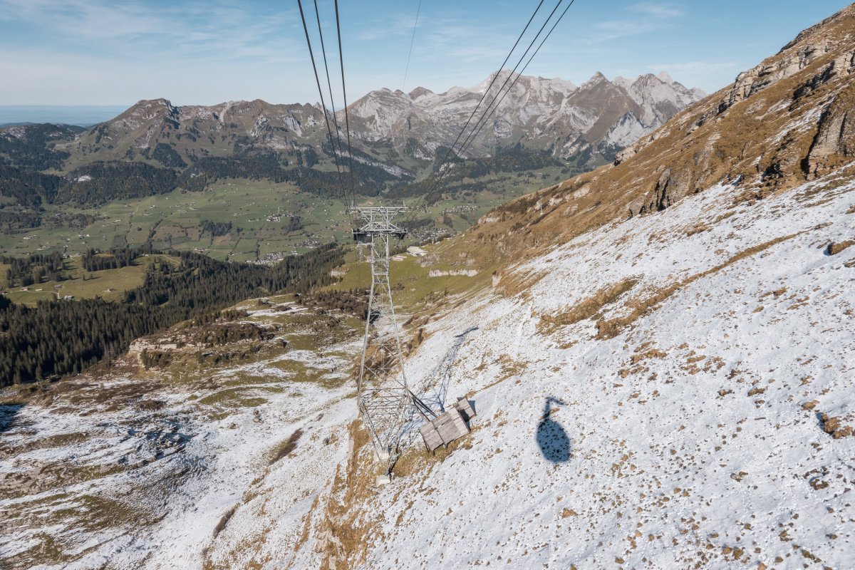 Luftseilbahn Iltios-Chäserrugg, Oktober 2021