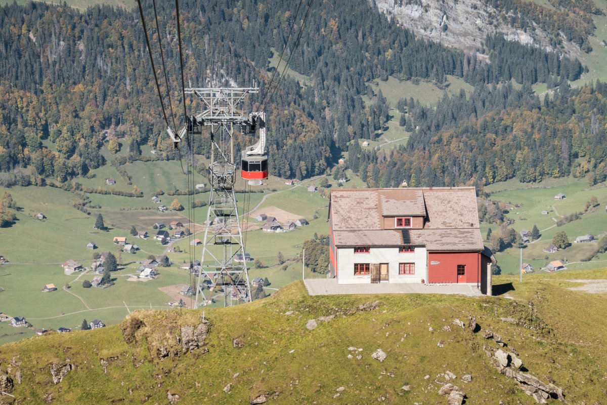 Luftseilbahn Iltios-Chäserrugg, Oktober 2021