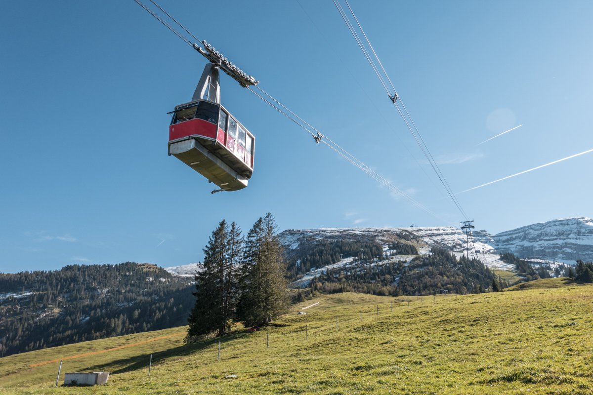 Luftseilbahn Iltios-Chäserrugg, Oktober 2021