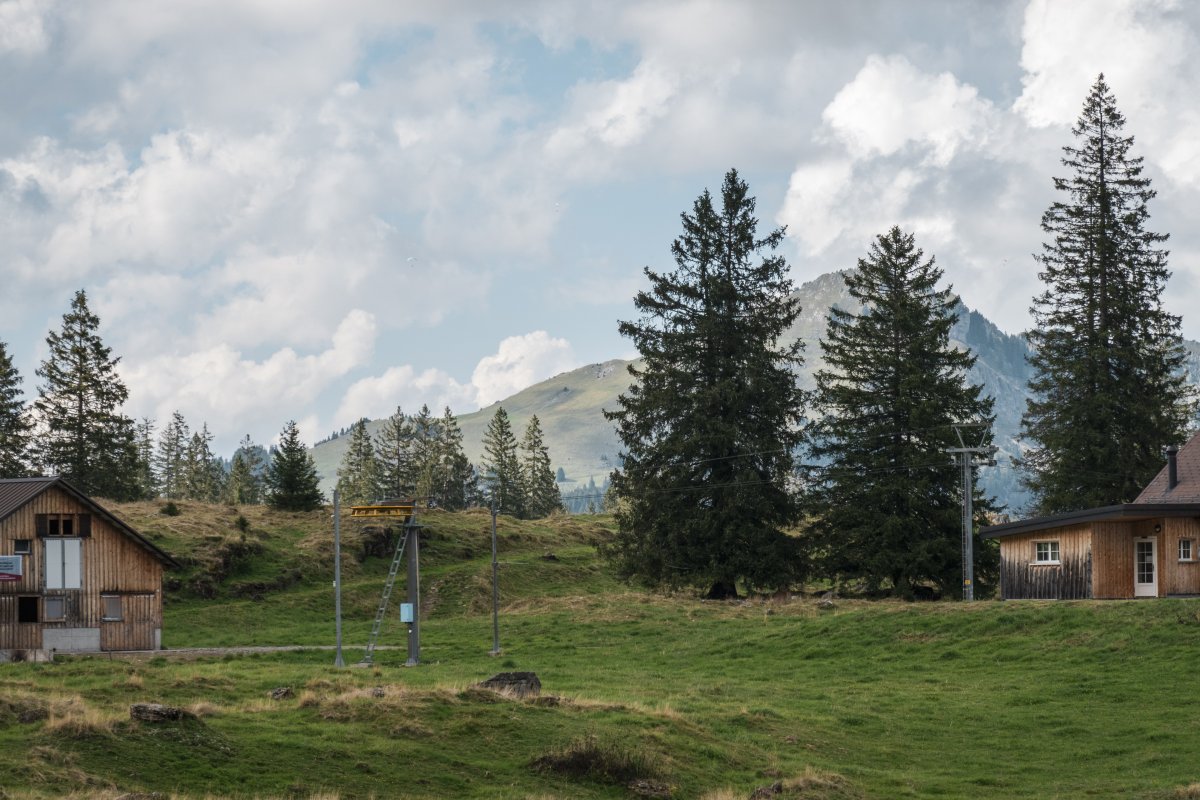 Bergstation des Schlepplifts Alp Sellamatt, September 2022