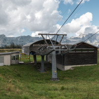 Talstation der Sesselbahn Alp Sellamatt-Ruestel, September 2022