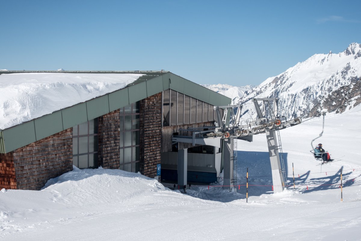 Talstation der Sesselbahn Schindlergrat, März 2019