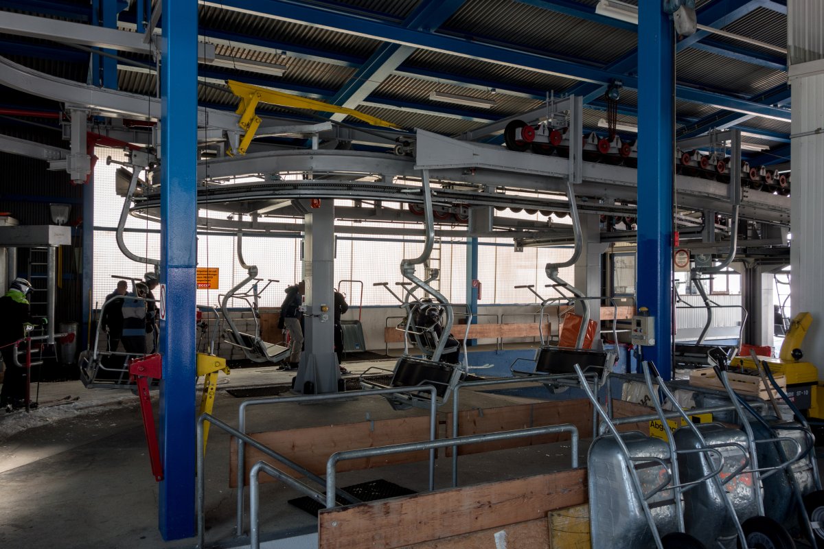 Talstation der Sesselbahn Schindlergrat, März 2019
