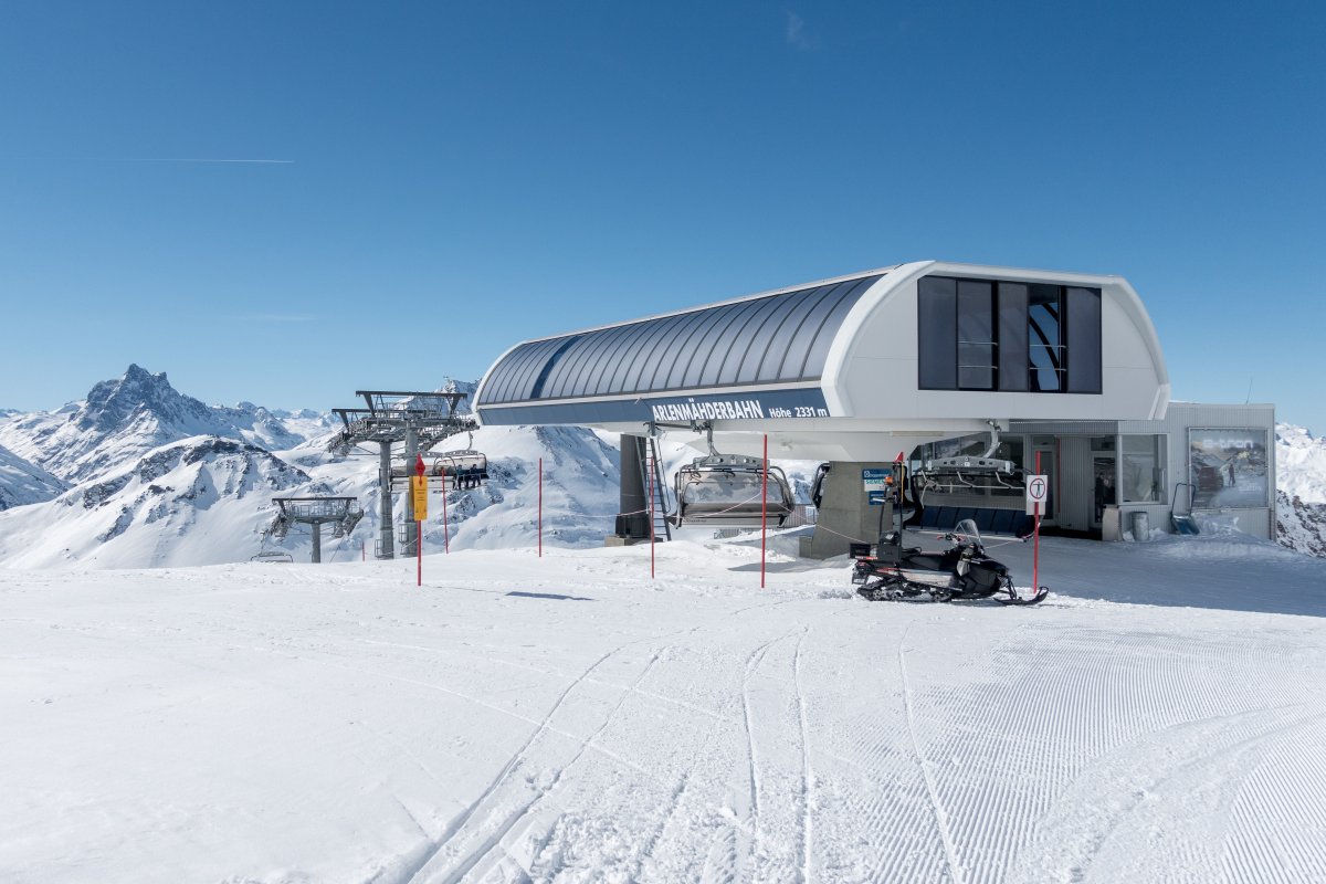 Bergstation der Sesselbahn Arlenmäder, März 2019