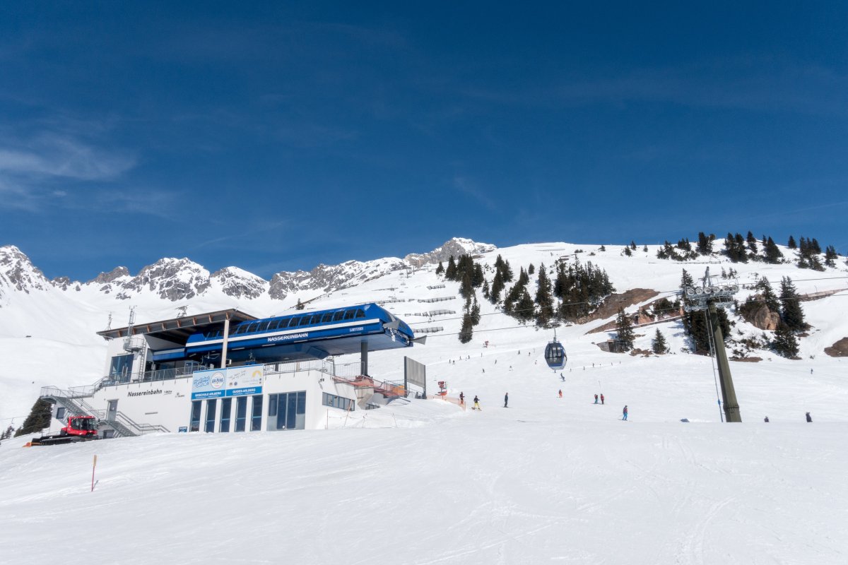 Bergstation der Kabinenbahn Nasserein, März 2019