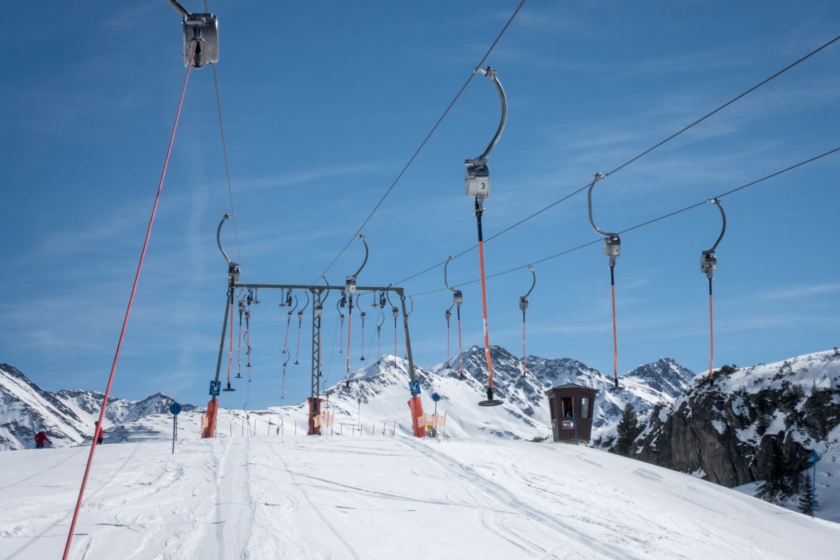 Schlepplifte Maiensee in St. Christoph, März 2019