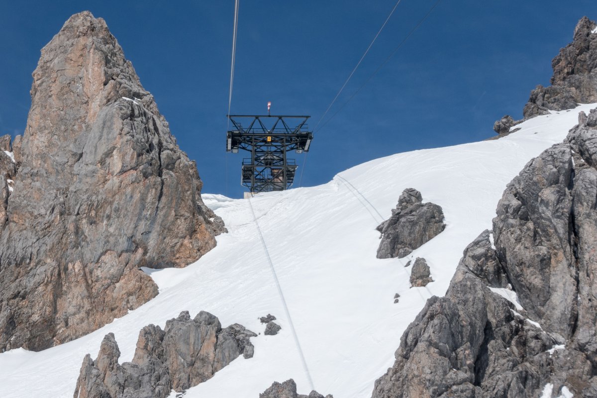 Luftseilbahn Galzig-Vallugagrat, März 2019
