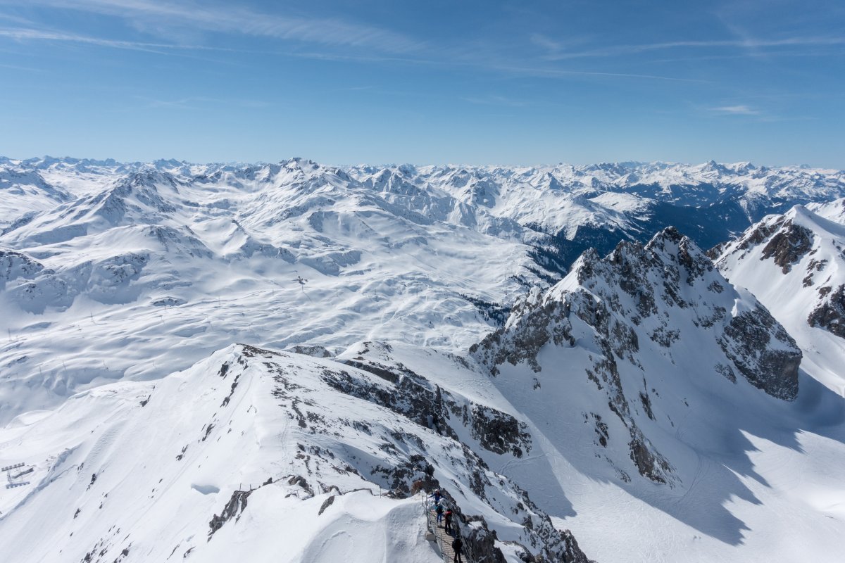 Panorama vom Vallugagipfel, März 2019