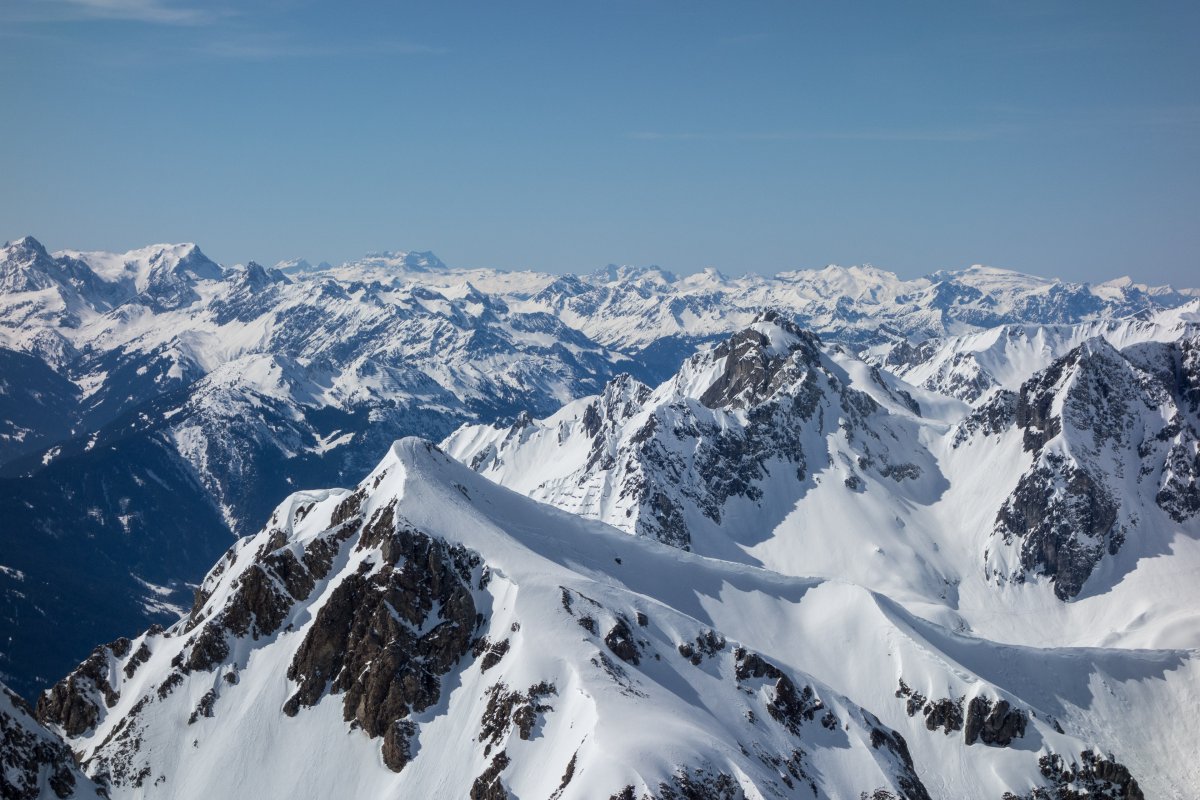 Panorama vom Vallugagipfel, März 2019