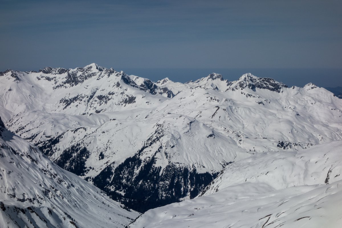 Panorama vom Vallugagipfel, März 2019