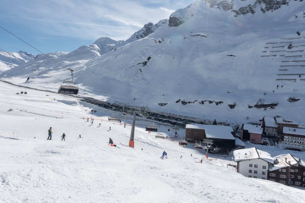 Sesselbahn Übungshang Zürs, März 2019