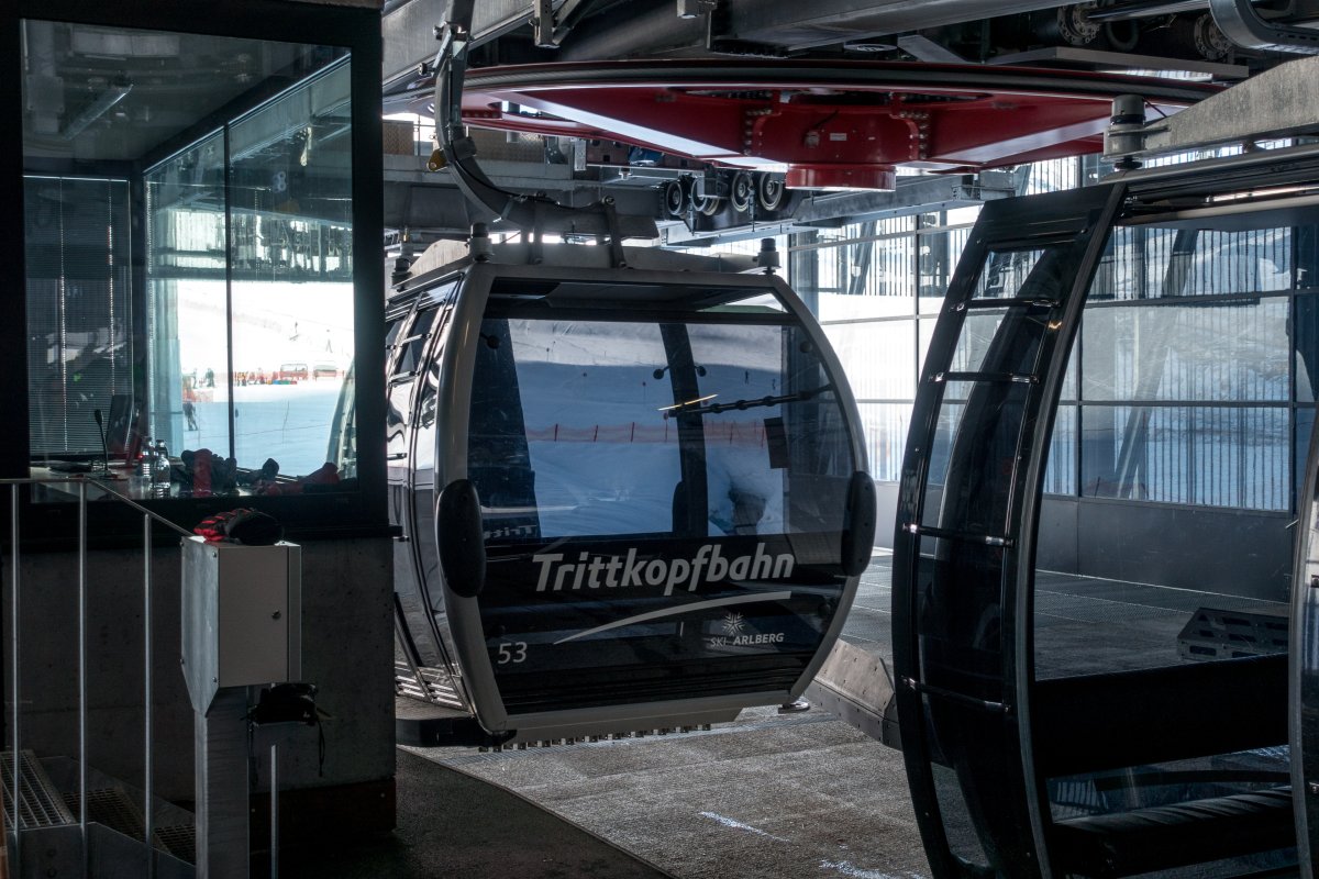 Talstation der Kabinenbahn Zürs-Flexen, März 2019