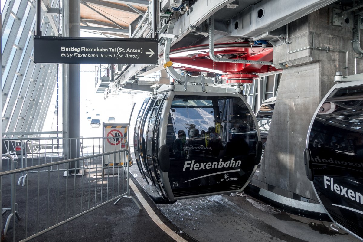 Bergstation der Kabinenbahn Alpe Rauz-Flexen, März 2019