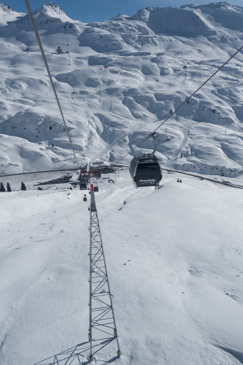Kabinenbahn Alpe Rauz-Flexen, März 2019