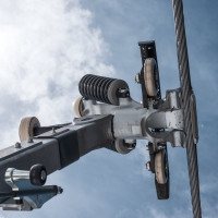 Klemme der Sesselbahn Spitzeck, März 2023