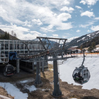 Talstation der Kabinenbahn St. Oswald-Brunnach, März 2023