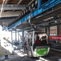 Bergstation der Kabinenbahn Waldtratte-Kaiserburg, März 2023