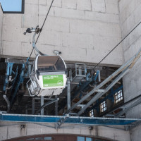 Bergstation der Kabinenbahn Waldtratte-Kaiserburg, März 2023