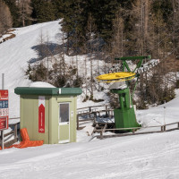 Talstation des Schlepplifts Hirschsprung, März 2023