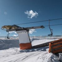 Bergstation der Sesselbahn Waldtratte-Strohsack, März 2023