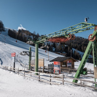 Talstation des Schlepplifts Priedröf, März 2023