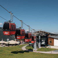 Talstation der Gruppenumlaufbahn Streuböden-Lärchfilzkogel, September 2023