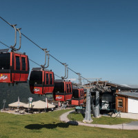 Talstation der Gruppenumlaufbahn Streuböden-Lärchfilzkogel, September 2023