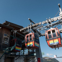 Bergstation der Gruppenumlaufbahn Fieberbrunn-Streuböden, September 2023