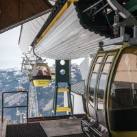 Bergstation der Kabinenbahn Unterberg-Laireiter Alm, März 2023