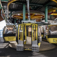 Bergstation der Kabinenbahn Unterberg-Laireiter Alm, März 2023