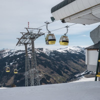 Bergstation der Kabinenbahn Unterberg-Laireiter Alm, März 2023