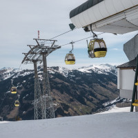 Bergstation der Kabinenbahn Unterberg-Laireiter Alm, März 2023