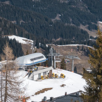 Bergstation der Sesselbahn Harbach, März 2023