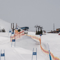 Bergstationen der Sesselbahnen Kreuzkogel, März 2023
