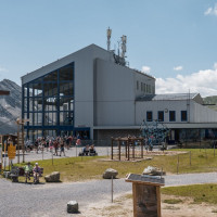 Bergstation der Luftseilbahn Samnaun-Alp Trider Sattel, August 2021