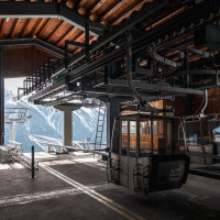 Bergstation der Kabinenbahn Kappl-Diasalpe, März 2025