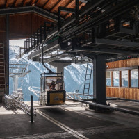 Bergstation der Kabinenbahn Kappl-Diasalpe, März 2025
