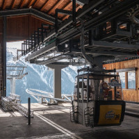 Bergstation der Kabinenbahn Kappl-Diasalpe, März 2025