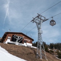 Bergstation der Kabinenbahn Kappl-Diasalpe, März 2025