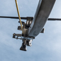 Klemme der Kabinenbahn Kappl-Diasalpe, März 2025