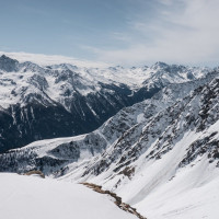 Panorama von der Bergstation der Sesselbahn Alblittkopf, März 2025
