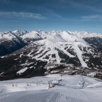 Abfahrt an der Sesselbahn Katschberg-Aineck, März 2023