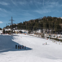 Abfahrt an der Sesselbahn Königswiese, März 2023