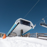 Bergstation der Sesselbahn Gamskogel, März 2023