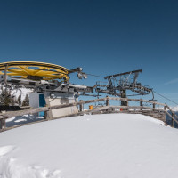 Bergstation der Sesselbahn Sonnalm, März 2023