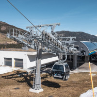 Talstation der Kabinenbahn St. Margarethen-Aineck 1, März 2023