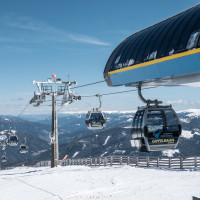 Bergstation der Kabinenbahn St. Margarethen-Aineck 3, März 2023