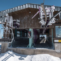 Bergstation der Sesselbahn Katschberg-Aineck, März 2023