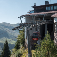 Bergstation der Kabinenbahn Kitzbühel-Hahnenkamm, September 2023